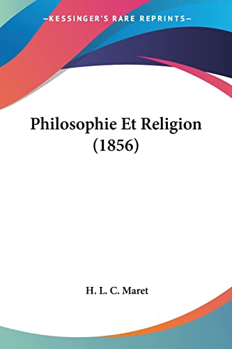 9781160226752: Philosophie Et Religion (1856)