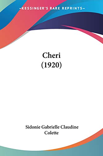 9781160338240: Cheri (1920)