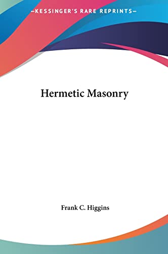 Stock image for Hermetic Masonry for sale by ALLBOOKS1
