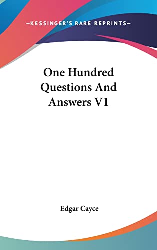 One Hundred Questions And Answers V1 (9781161602463) by Cayce, Edgar