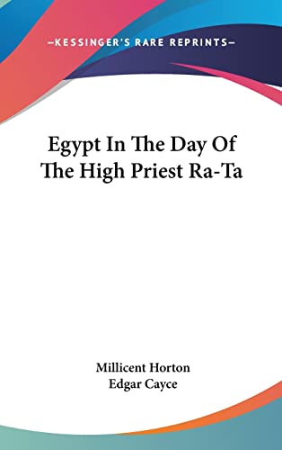 9781161603767: Egypt In The Day Of The High Priest Ra-Ta
