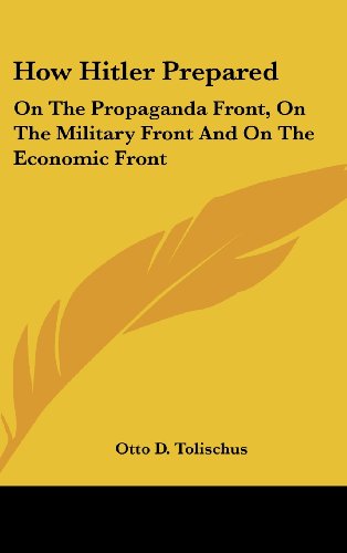 9781161640939: How Hitler Prepared: On The Propaganda Front, On The Military Front And On The Economic Front