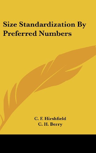 9781161678024: Size Standardization by Preferred Numbers