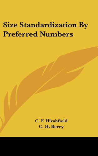 9781161678024: Size Standardization By Preferred Numbers