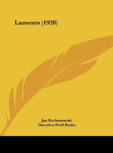 9781162105475: Laments (1920)