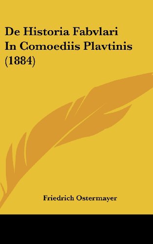 9781162148878: de Historia Fabvlari in Comoediis Plavtinis (1884)