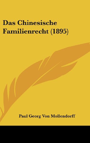 9781162356587: Chinesische Familienrecht (1895)