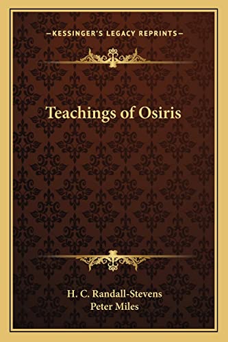 9781162568959: Teachings of Osiris