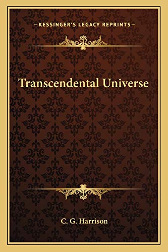 Transcendental Universe (9781162574721) by Harrison, C G