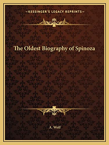 9781162588834: The Oldest Biography of Spinoza