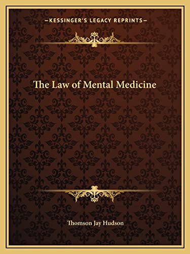 Beispielbild fr The Law of Mental Medicine zum Verkauf von WorldofBooks