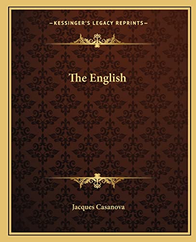 The English (9781162693590) by Casanova, Giacomo