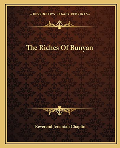 Stock image for The Riches of Bunyan for sale by THE SAINT BOOKSTORE