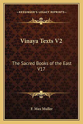 Stock image for Vinaya Texts V2: The Sacred Books of the East V17 for sale by ALLBOOKS1