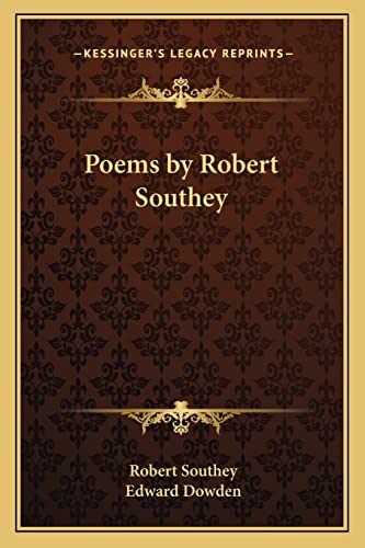 Poems by Robert Southey (9781162722696) by Southey, Robert