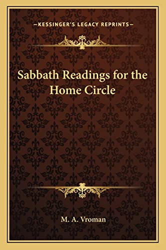 Stock image for Sabbath Readings for the Home Circle for sale by THE SAINT BOOKSTORE