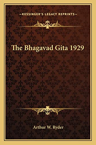 9781162739373: The Bhagavad Gita 1929