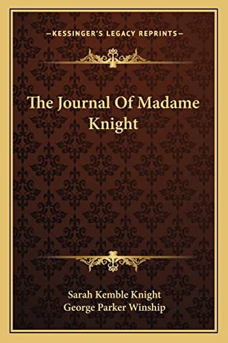 Stock image for The Journal Of Madame Knight for sale by Lucky's Textbooks