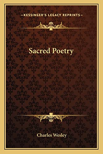 Sacred Poetry (9781162747996) by Wesley, Charles