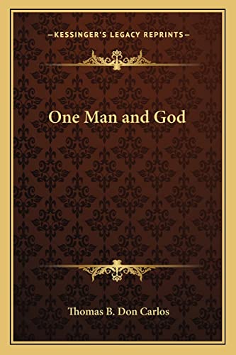 Imagen de archivo de One Man and God a la venta por THE SAINT BOOKSTORE