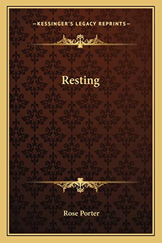 9781162752723: Resting