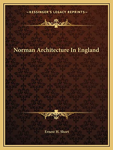 Stock image for Norman Architecture in England for sale by THE SAINT BOOKSTORE