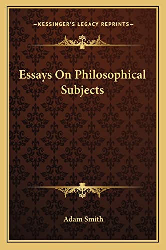 9781162912363: Essays On Philosophical Subjects