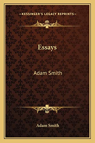 Essays: Adam Smith (9781162947501) by Smith, Adam
