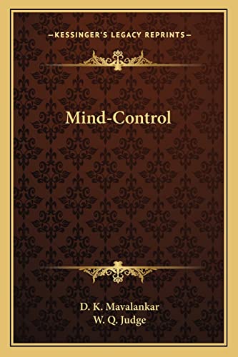 Mind-Control (9781162961569) by Mavalankar, D K; Judge, W Q