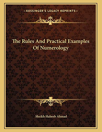 Beispielbild fr Rules and Practical Examples of Numerology zum Verkauf von Buchpark