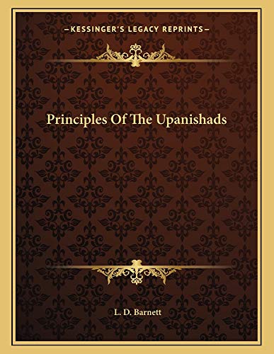 9781163003619: Principles of the Upanishads