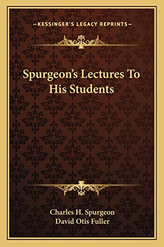 Imagen de archivo de Spurgeon's Lectures To His Students a la venta por Lucky's Textbooks