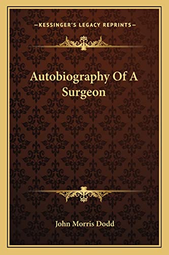 Stock image for Autobiography Of A Surgeon for sale by ALLBOOKS1