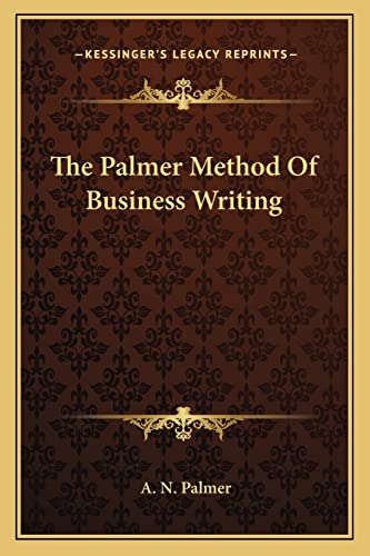 9781163171608: The Palmer Method of Business Writing