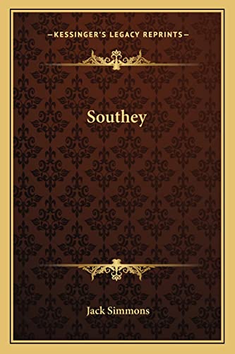 Southey (9781163177938) by Simmons, Professor Emeritus Of History Jack