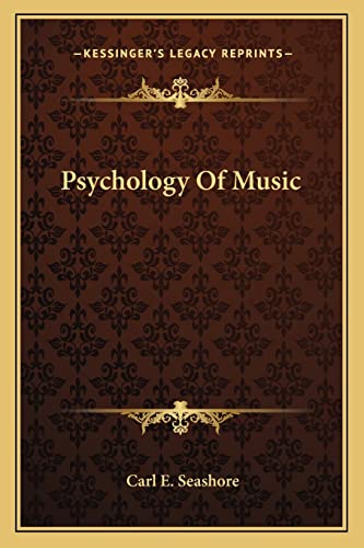 9781163179390: Psychology Of Music