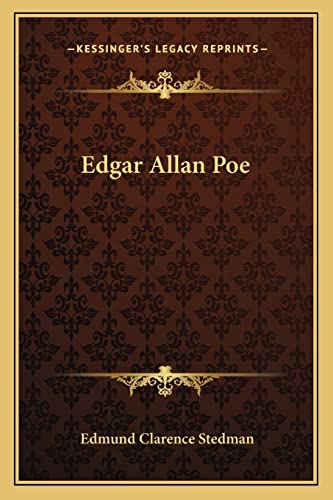 Edgar Allan Poe (9781163256466) by Stedman, Edmund Clarence