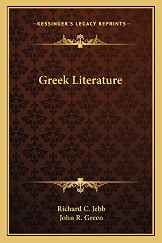 Greek Literature (9781163261422) by Jebb, Richard C