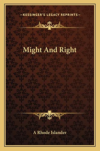 Stock image for Might and Right for sale by THE SAINT BOOKSTORE