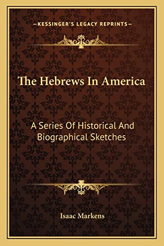 Imagen de archivo de The Hebrews in America: A Series of Historical and Biographical Sketches a la venta por THE SAINT BOOKSTORE