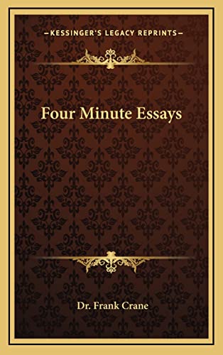 9781163315958: Four Minute Essays