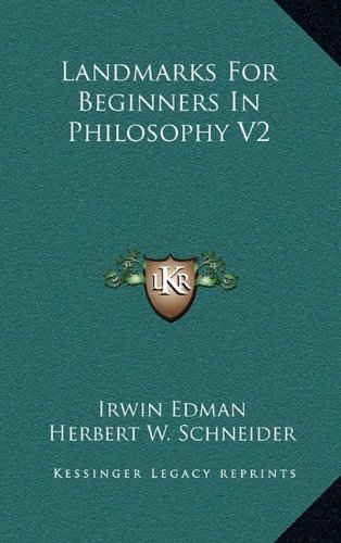 9781163383841: Landmarks for Beginners in Philosophy V2