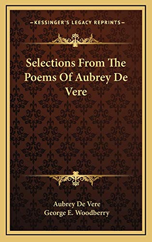 9781163512593: Selections From The Poems Of Aubrey De Vere