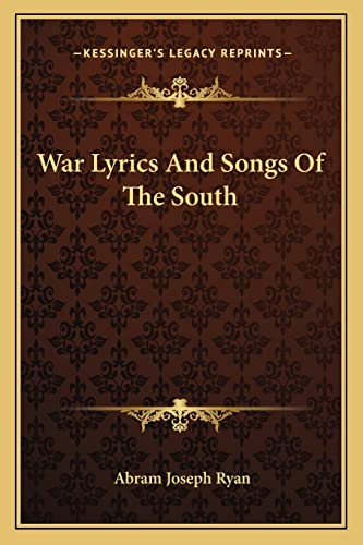 Beispielbild fr War Lyrics And Songs Of The South zum Verkauf von ThriftBooks-Atlanta