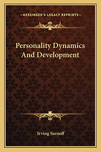 9781163813003: Personality Dynamics And Development