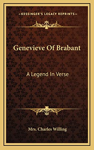 9781163834657: Genevieve of Brabant: A Legend in Verse
