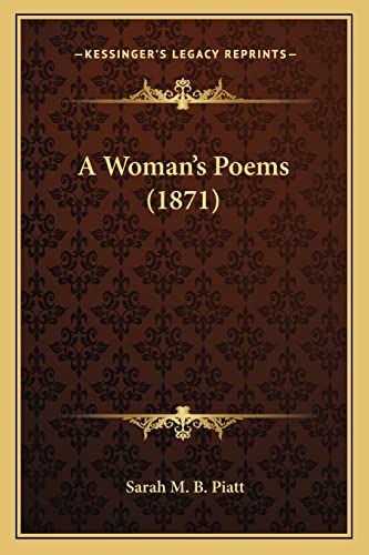 Stock image for A Woman's Poems (1871) for sale by ALLBOOKS1