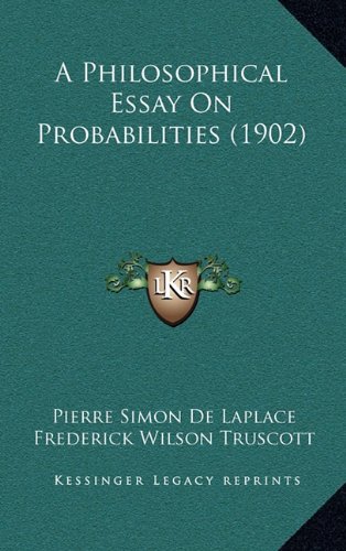 Imagen de archivo de A Philosophical Essay on Probabilities (1902) a la venta por THE SAINT BOOKSTORE