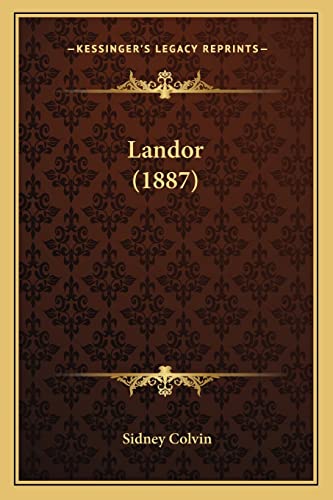 Landor (1887) (9781164017523) by Colvin, Sir Sidney