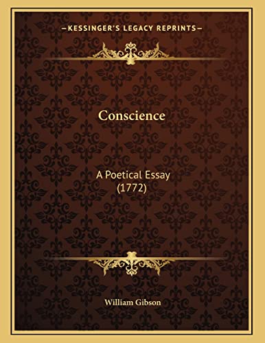 9781164140146: Conscience: A Poetical Essay (1772)